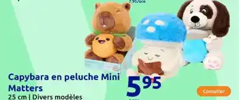 Action Capybara en peluche Mini Matters offre