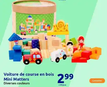 Action Voiture de course en bois Mini Matters offre