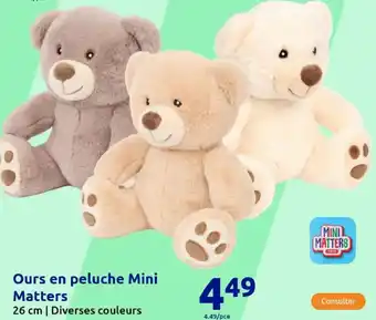 Action Ours en peluche Mini Matters offre
