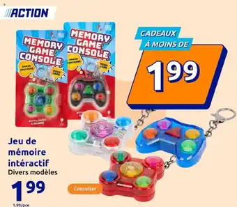 Action Jeu de mémoire intéractif offre