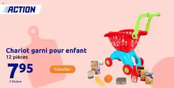 Action Chariot garni pour enfant offre