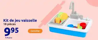 Action Kit de jeu vaisselle offre