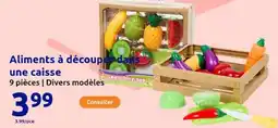 Action Aliments à découperdans une caisse offre