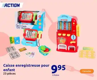 Action Caisse enregistreuse pour enfant offre
