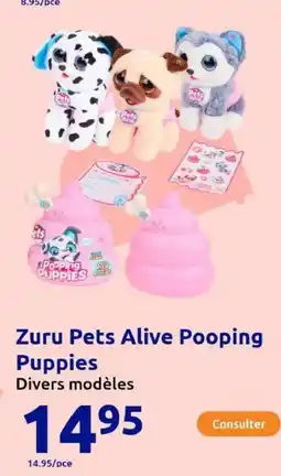 Action Zuru Pets Alive Pooping Puppies offre