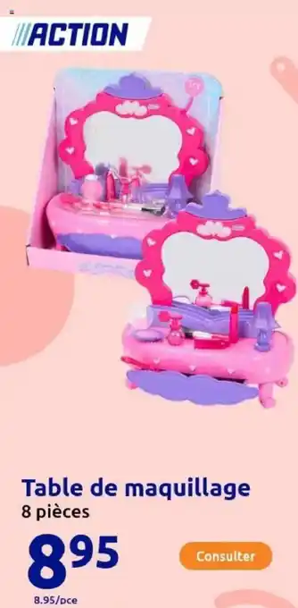 Action Table de maquillage offre