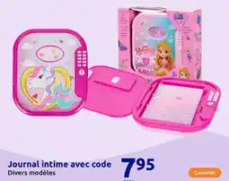 Action Journal intime avec code offre