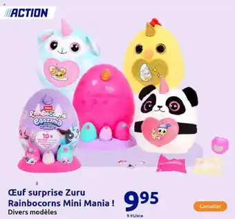 Action Œuf surprise zuru rainbocorns mini mania offre