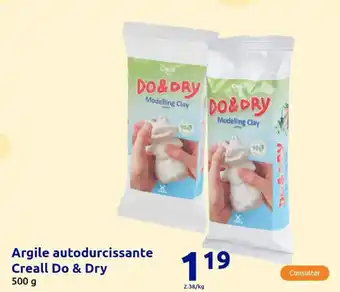 Action Argile autodurcissante creall do & dry offre