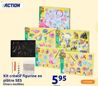 Action Kit créatif figurine en plâtre SES offre