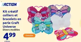 Action Kit créatif colliers et bracelets en perle Craft Universe offre