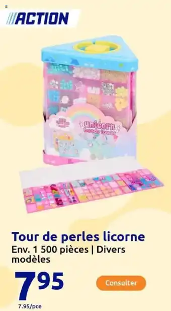 Action Tour de perles licorne offre