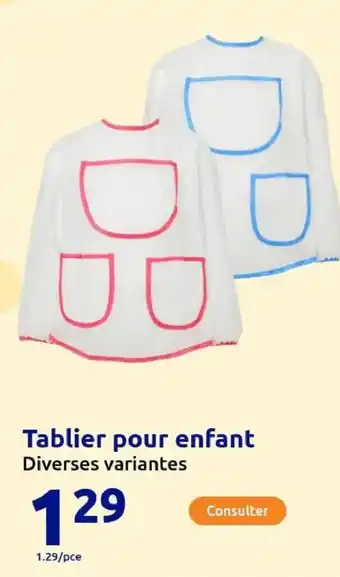 Action Tablier pour enfant offre