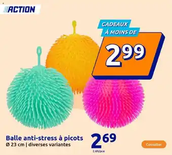 Action Balle anti stress à picots offre