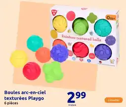 Action Boules arc-en-ciel texturées Playgo offre