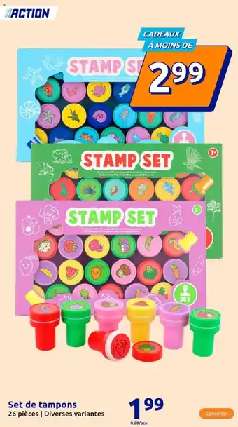 Action Set de tampons offre