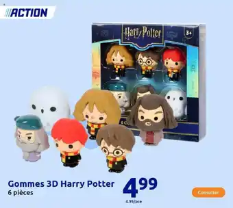Action Gommes 3D Harry Potter offre