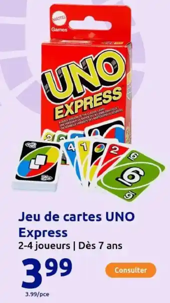 Action UNO Express Jeu de cartes offre