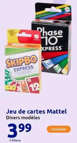 Action Jeu de cartes Mattel offre