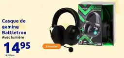 Action Casque de gaming Battletron Avec lumière offre