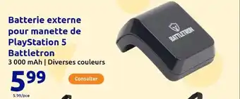 Action Batterie externe pour manette de playstation 5 battletron offre