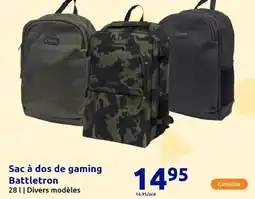 Action BATTLETRON Sac à dos de gaming offre