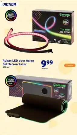 Action BATTLETRON Ruban LED pour écran Razer offre