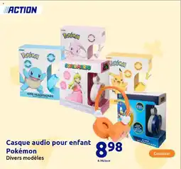 Action Casque audio pour enfant Pokémon offre