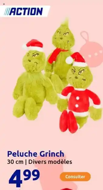 Action Peluche Grinch offre