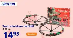 Action Train miniature de Noël offre