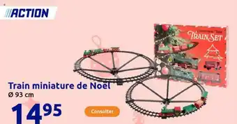 Action Train miniature de Noël offre
