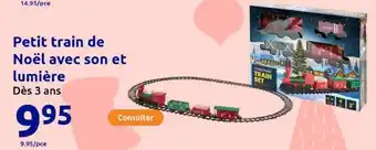 Action Petit train de Noël avec son et lumière offre