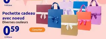 Action Pochette cadeau avec noeud offre