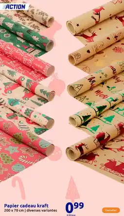 Action Papier cadeau kraft offre