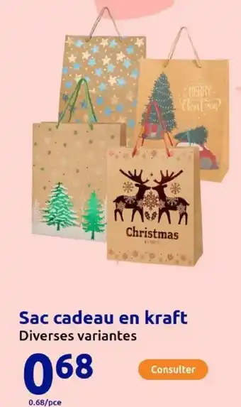 Action Sac cadeau en kraft offre