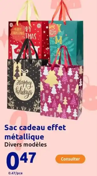 Action Sac cadeau effet métallique offre