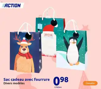 Action Sac cadeau avec fourrure offre