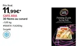 Costco CAFE ASIA 30 Nems au canard offre