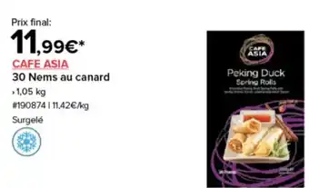 Costco CAFE ASIA 30 Nems au canard offre