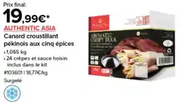 Costco AUTHENTIC ASIA Canard croustillant pékinois aux cinq épices offre