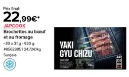 Costco JAPCOOK Brochettes au bœuf et au fromage offre