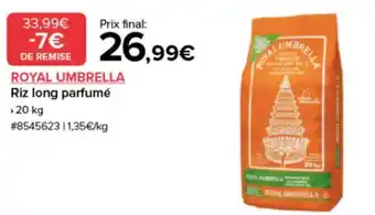 Costco ROYAL UMBRELLA Riz long parfumé offre
