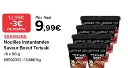 Costco YAKISOBA Nouilles Instantanées Saveur Boeuf Teriyaki offre