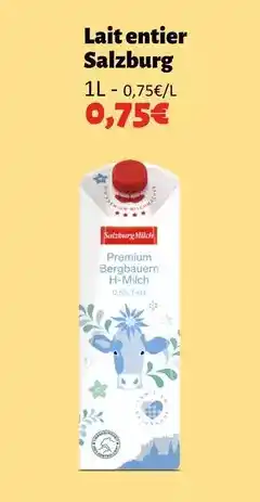 Hmarket Lait entier salzburg offre
