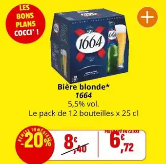 Coccinelle Supermarché 1664 - bière blonde offre