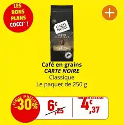 Coccinelle Supermarché Carte noire - café en grains offre