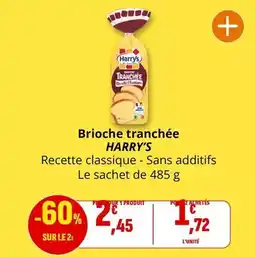 Coccinelle Supermarché Harry's - brioche tranchée offre