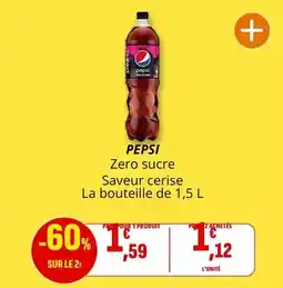 Coccinelle Supermarché Pepsi - zero sucre saveur cerise offre