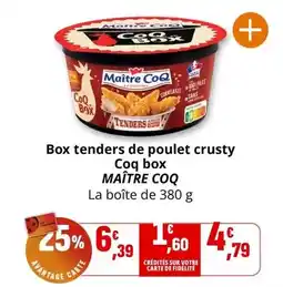 Coccinelle Supermarché Maître coq - box tenders de poulet crusty coq box offre