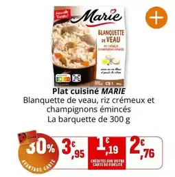 Coccinelle Supermarché Marie - plat cuisiné offre